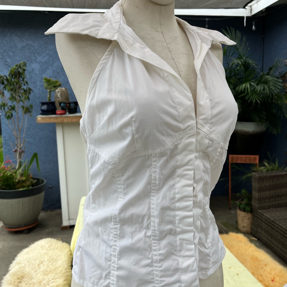 Y2k Women's White Sleeveless Top